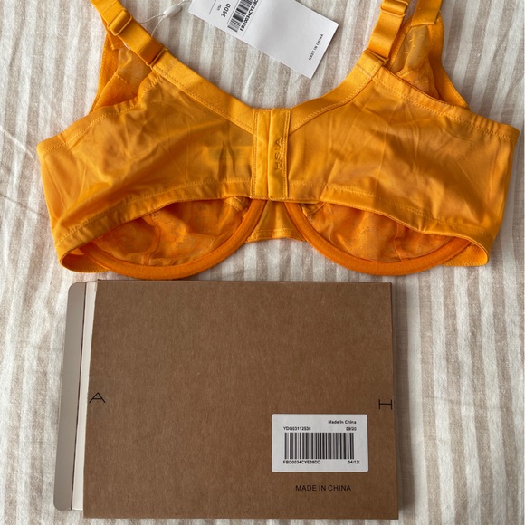 NWT 38DD Orange Lace HSIA bra - Picture 3 of 5